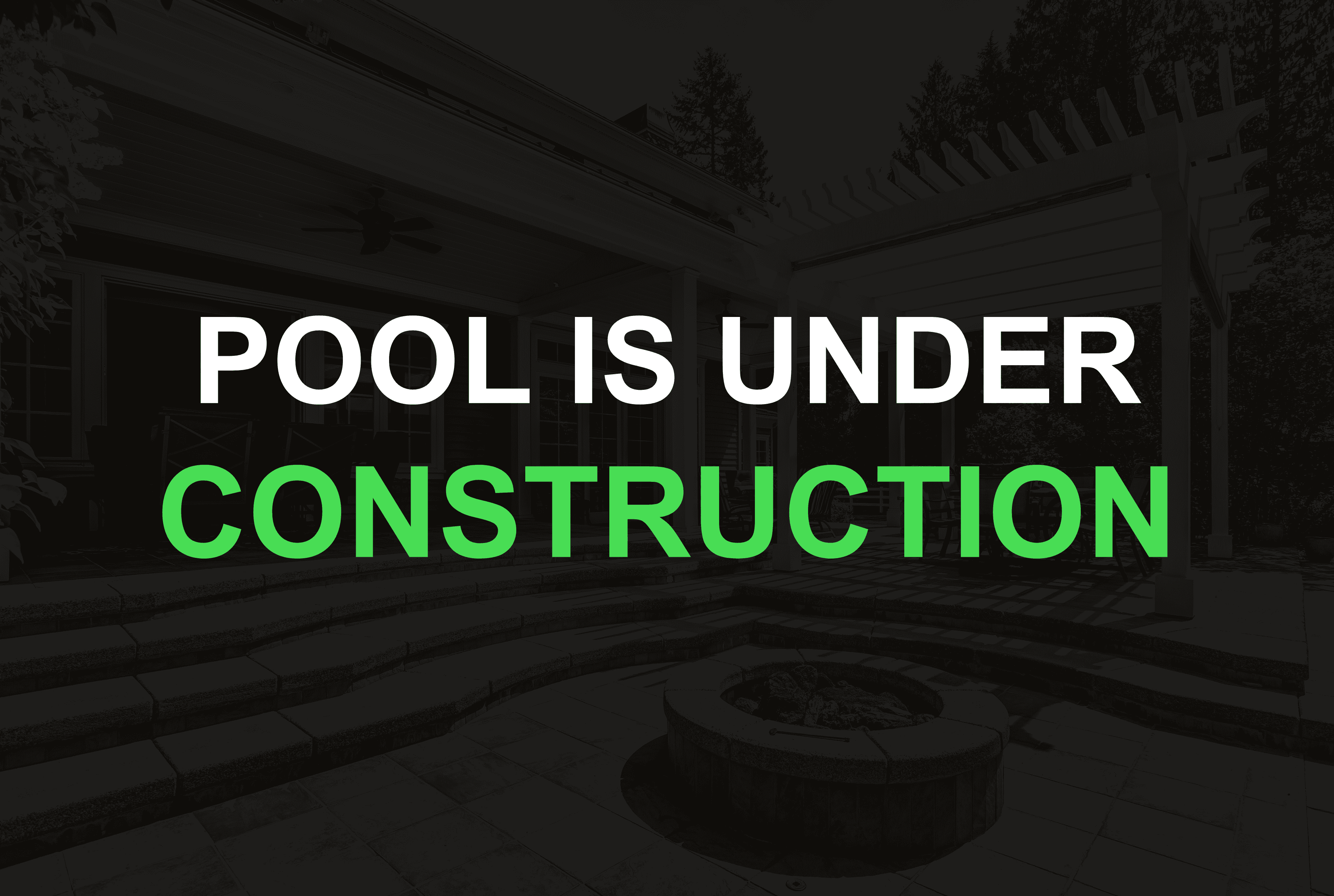 Pool under construction