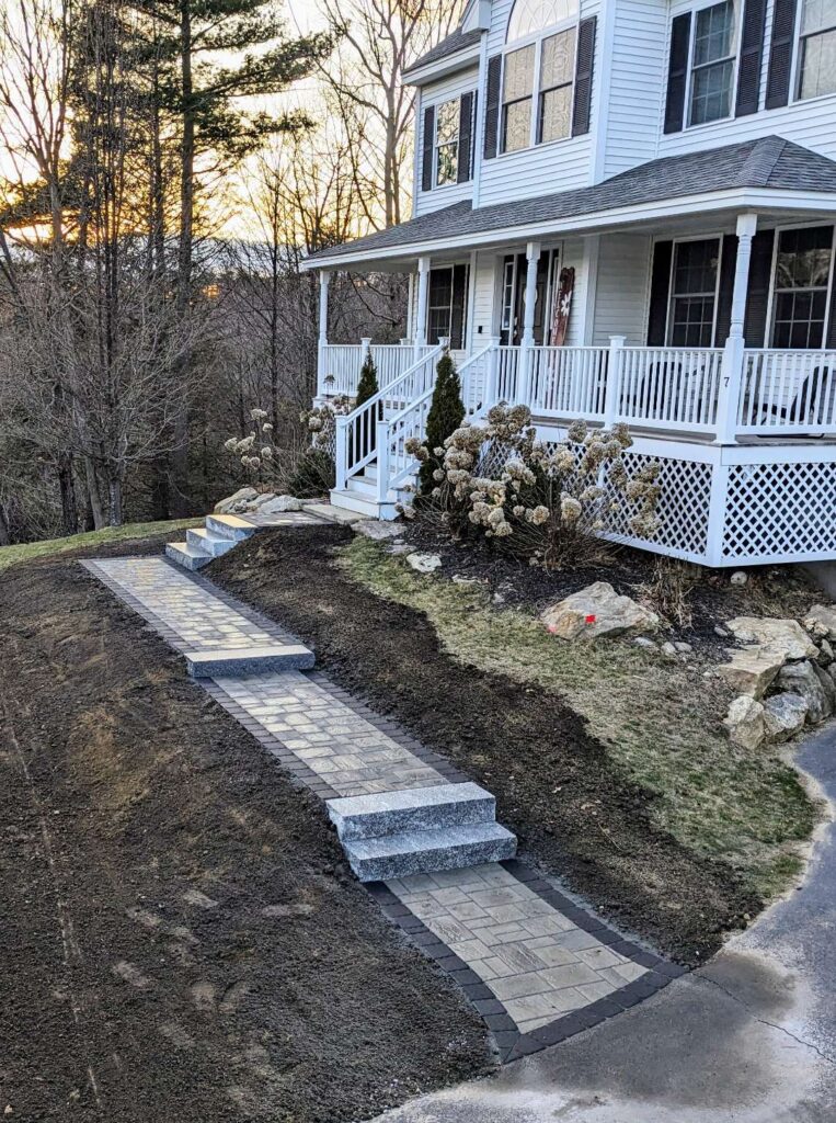 Custom walkways, paving stone design ideas, landscaping services in Southern New Hampshire