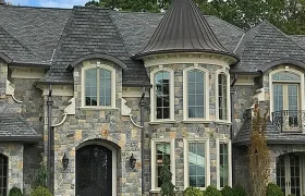 rock facaud to make your colonial home look look period new